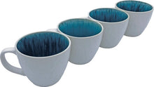 Afbeelding in Gallery-weergave laden, Mok groot - azuur/wit - set van 2