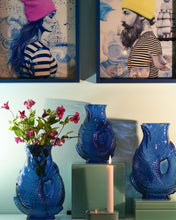 Afbeelding in Gallery-weergave laden, Vaasje vis glas blauw