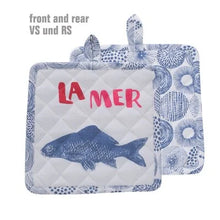Afbeelding in Gallery-weergave laden, Pannenlappen La Mer Blauw - Overbeck and Friends - set van 2