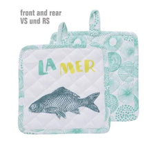 Afbeelding in Gallery-weergave laden, Pannenlappen La Mer Turqoise - Overbeck and Friends - set van 2