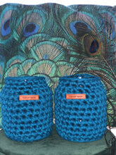 Afbeelding in Gallery-weergave laden, Upcycled potten -  handmade van gerecycled katoen & glas - M