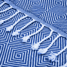 Afbeelding in Gallery-weergave laden, Hamamdoek / plaid - Oxious - Blauw