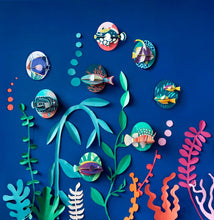 Afbeelding in Gallery-weergave laden, 3D wanddecoratie - set van 3 vissen - Angel, Butterfly & Lion - Studio Roof