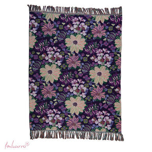 Plaid violet paarse bloemen - Imbarro