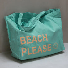 Afbeelding in Gallery-weergave laden, Strandtas katoen - Beach Please - Mint - Love Ibiza
