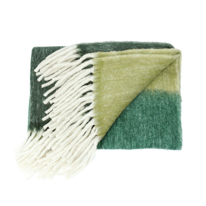 Plaid wol -  Zeegroen - Imbarro