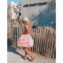 Afbeelding in Gallery-weergave laden, Strandtas katoen - Beach Please - Roze - Love Ibiza
