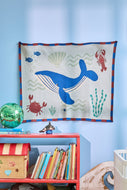 Plaid met zeedieren - Walvis - RICE