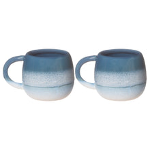 Afbeelding in Gallery-weergave laden, Espressomokken set van 2 - Schuimende branding blauw - Mojave glazuur
