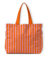 Strandtas - Streep Roze/Oranje