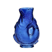 Afbeelding in Gallery-weergave laden, Vaasje vis glas blauw
