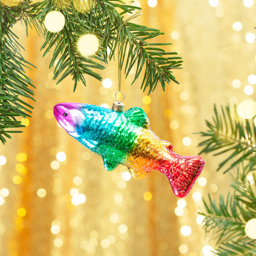Kersthanger regenboog vis – Sass & Belle