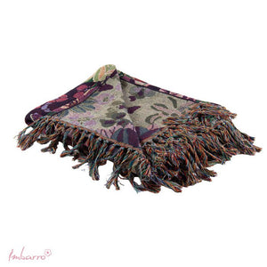 Plaid violet paarse bloemen - Imbarro
