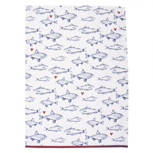 Afbeelding in Gallery-weergave laden, Theedoek met Vissen blauw/rood - Clayre &amp; Eef
