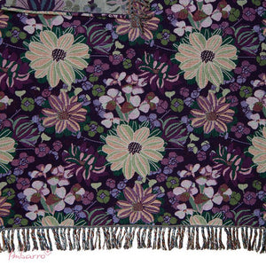 Plaid violet paarse bloemen - Imbarro