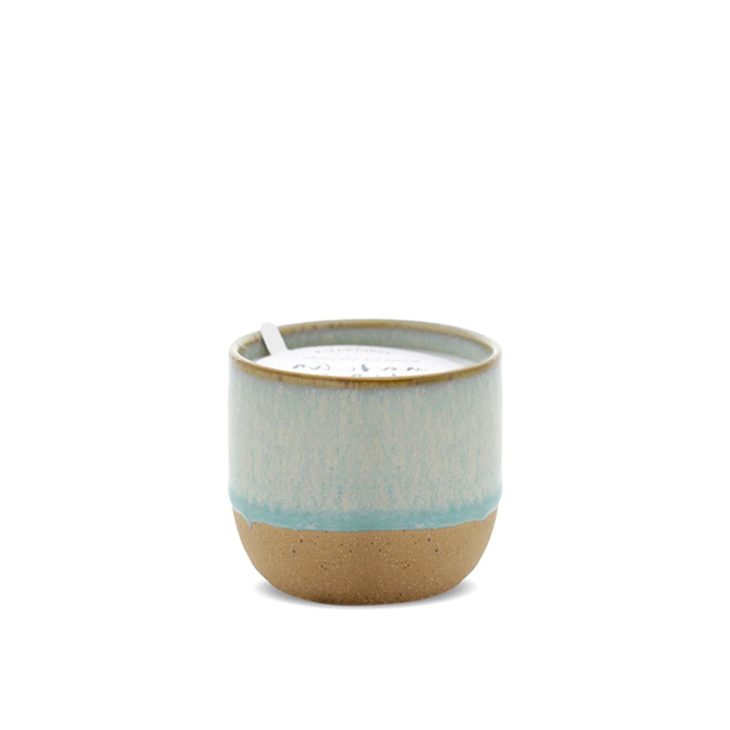 Kaars in keramiek potje met glazuur - Matcha Tea & Bergamot