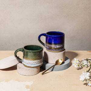 Mok Blauw- Mojave glazuur  – Groen - Sass & Belle