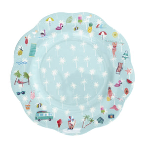 Melamine bord Beachlife groot - Overbeck and Friends