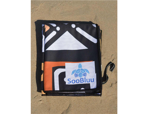 Strandhanddoek van 20 gerecylede plastic flessen - Motief: Wax  - SooBluu