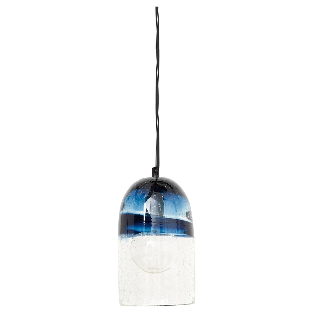 Hanglamp handgeblazen - blauw - Batela