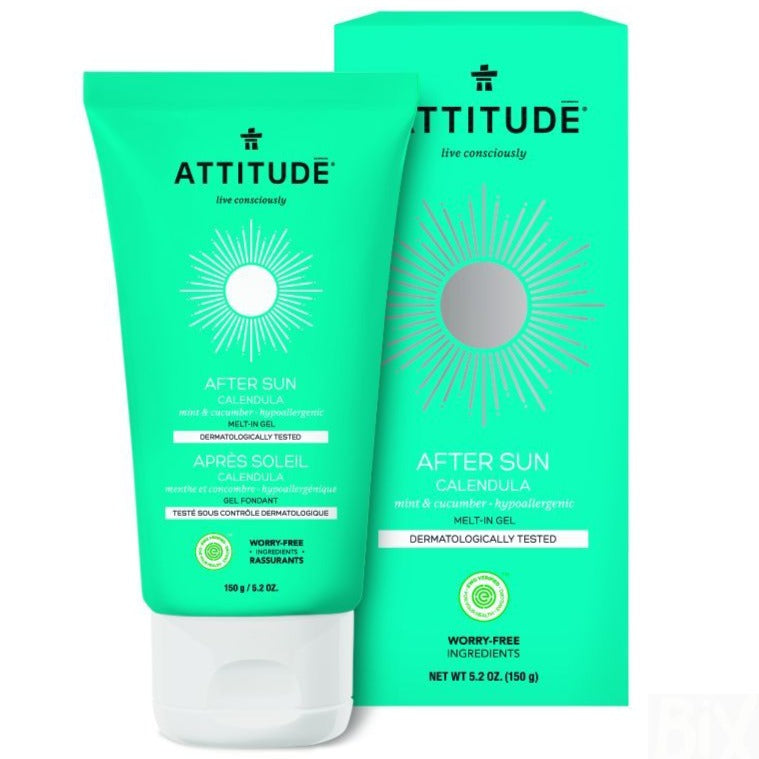 Aftersun Attitude - 100% mineraal - Melt-in Gel 150 ml - Munt & komkommer