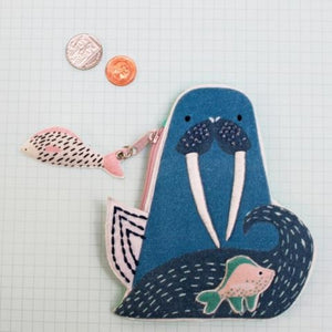 Portemonnee walvis met borduursel - Little Arc Under the Sea - House of Disaster