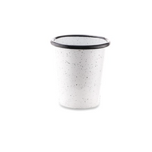 Afbeelding in Gallery-weergave laden, Emaille mok black spatter - set van 2
