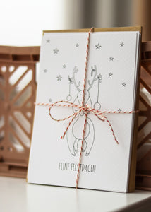 Kerstkleurkaarten set - Juulz Illustrations - A6 met envelop