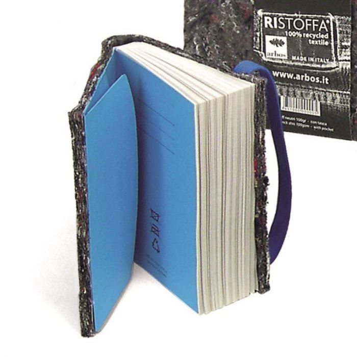 Notitieboek a6 - gerecycled textiel & papier - Ristoffa