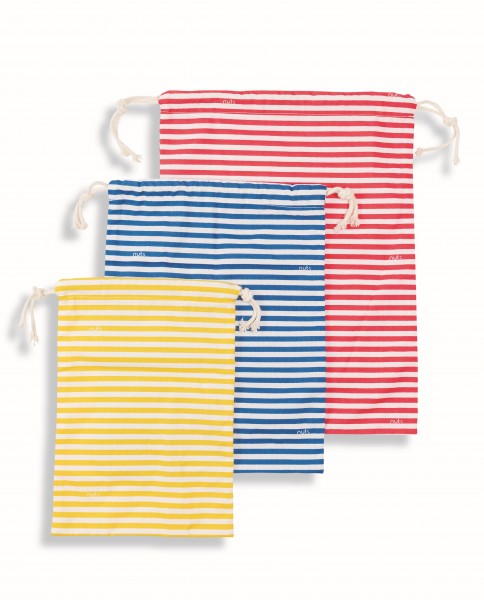 Vershoudzakken set van 3 - blauw-geel-rood