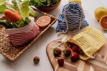 Afbeelding in Gallery-weergave laden, Vershoudzakken set van 3 - blauw-geel-rood
