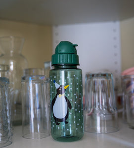 Drinkfles met rietje - Pinguïn - Rice