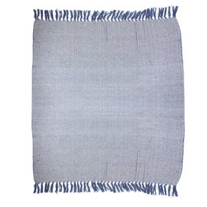 Plaid - Zeeblauw met visgraat - Sass & Belle