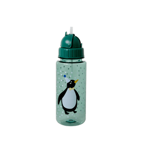 Waterfles met rietje - Pinguïn - Rice
