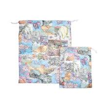 Afbeelding in Gallery-weergave laden, Laundry bags - set van 2 - vintage kaartprint - Sass &amp; Belle
