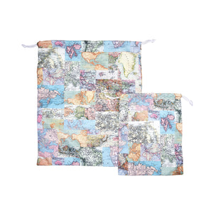 Laundry bags - set van 2 - vintage kaartprint - Sass & Belle